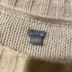 Aerie  Sweater Womens Sz Medium Oversized Cable Knit Shirt Beige Loose Fit Long Photo 1