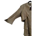 David's Bridal Champagne Hammered Shimmer Tiered Ruffle Beaded Jacket Dress 14 Photo 4