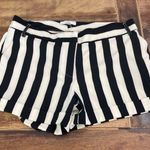 OVI NWT Women's Black & White Striped Print Chino Shorts Size Large Photo 3