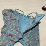ZARA Women’s  Blue Floral Corset Look Bodysuit Sz S Small NWOT Photo 8