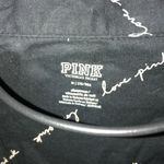 PINK - Victoria's Secret PINK Victoria’s Secret FLANNEL SLEEP black SHIRT medium pajama top sleep wear​ Photo 2