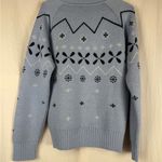 Peruvian 100% baby alpaca.Women's Blue Patterned Sweater Size XL Photo 3