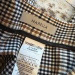 MARELLA Wool Blend Plaid Belted Pants Wide Leg Size 4 Brown Photo 1