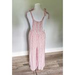 American Eagle Pink Striped Overall Style Jumper Photo 3