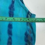 Soft Surroundings  XS Tie Dye Tank Dress Blue Rayon Boho Beachy Summer Midi Maxi Photo 7