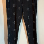 Ocean Drive Drawstring Joggers Size L Elastic Waist Black Grey Skulls Photo 0