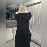 🌸AMTIOUS ruched stretch long dress ✨ Black Size L Photo 6