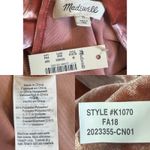 Madewell  NWT Crushed Velvet Tie Back Mockneck Mini Dress Coral Mod Retro Medium Photo 8