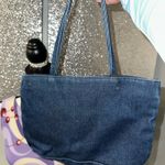 Vintage blue denim beaded purse Photo 2