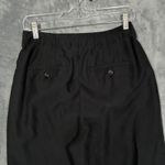 Madewell  Side-Button Tapered Crop Pants Black High Waisted Wide Leg Women's 4 Photo 5