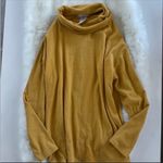 Anthropologie Eri + Ali Yellow Ribbed Cowl Neck Top Photo 4