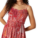 Bila77 Ludlow Boho Patchwork Print Midi Dress Size XS NWT Pink Photo 1