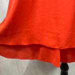 Orange double layer flowy mini dress with pockets size large Photo 2