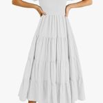 PRETTYGARDEN White MIDI Dress Photo 4