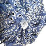 Olivaceous  Eyelet Chambray Peasant Blouse Blue Prairie Cottagecore Size Large Photo 6