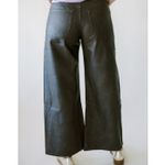 Free People  Misha Vegan Leather Black Barrel Pants Size 26 Photo 1