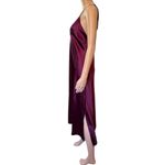 NEW Ripley Rader Wine Satin Intimate Elegant Lingerie Luxe Maxi Slip Dress Red Size L Photo 2