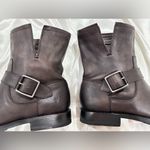 Frye  Natalie Engineer Short Boots Brown Leather Buckle Western Size 6 Boho Chic Photo 6
