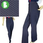 Lane Bryant BLUE WITH WHITE POLKA DOTS STRAIGHT LEG TROUSERS (20R) Photo 1