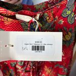 Ulla Johnson Aspen red floral hibiscus tiered maxi skirt with pockets Photo 6