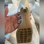 Bottega Veneta  White Stretch T Strap Heel Sandals Size 36 Photo 4