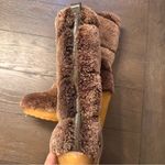 Tory Burch  Brown Shearling Wedge Boots Photo 2