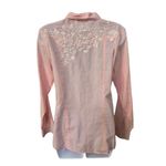 Stetson Pink Long Sleeve Floral Embroidery Button-up Shirt Medium, Equestrian Photo 1