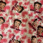 Betty Boop  Valentine's Heart Print Scrub Top Size 3XL XXXL Medical Dental Vet Photo 2