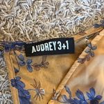 Audrey 3+1 Mustard and Blue Floral Jumpsuit Photo 1