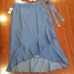 Michael Kors Indigo High Low Skirt Size Large Photo 0
