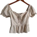 Urban Romantics  Women Cropped Top M Peach Smock Babydoll Coquette Retro‎ Y2K Photo 0