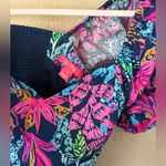Lilly Pulitzer Dress Morena Short Sleeve Romper Aegean Navy Calypso Coast Sz 10 Photo 2