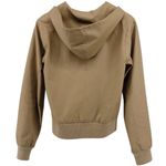 Buckle Vintage Y2K  Tan Leather Hooded Granola Girl Moto Jacket Size M Photo 4