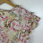 MISA Los Angeles MISA Iliana Ruffled Eyelet Mini Dress Medium Pink Floral Tiered Coquette Cottage Photo 2