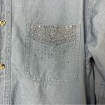 CHRISTINE ALEXANDER Vintage Oversized Denim Button Down w/Rhinestones Size M Blue Size M Photo 3