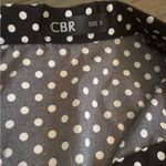 CBR Polka Dot Dress Long Sleeve Silky Cotton Blend Size Small Black Photo 3