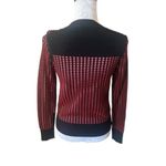 Jonathan Simkhai Sweater Red Black Eyelet Women's Designer Medium Photo 2