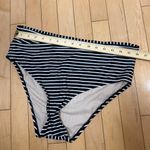 Kona Sol  Twist Black Striped Full Coverage Swimsuit Bikini Bottoms Size Large Photo 8