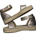 Splendid  Sz 8.5 Pink Rose Gold Metallic Leather Ankle Strap Espadrilles Sandals Photo 7
