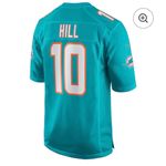 NFL Team Apparel Men's Miami Dolphins Tyreek Hill Nike Aqua Game Jersey Photo 3