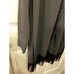 H by Halston Women's Black Fringe Button Down Tunic, L Photo 6