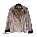 Zendra Petite Brown Suede Coat XL Lightweight Double Photo 1