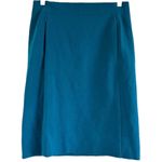 Diane Von Furstenberg  New Koto Pencil Skirt Mini Pleated Zip Viscose Blue 8 Photo 1