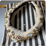 Lele Sadoughi 
Embellished Striped Cotton Knotted Headband Photo 4