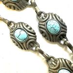 Silver tone turquoise blue hip belt Photo 7