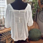 Anthropologie NWT White Boat Neck T-Shirt Photo 1