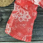 Uniform Orange & White Embellished Sheer Long Sleeve Tunic Top L Size L Photo 3