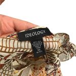 Ideology 100% Silk Rust/Pink Print Lace Beaded Tied Back Blouse XS Photo 7