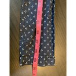 L.L.Bean Shirt Women Medium Polka Dots Cotton Blue White 1/4 Button Henley Church Photo 12