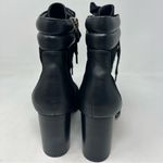 White House | Black Market mid heel combat boots black suede leather size US 9M Photo 3